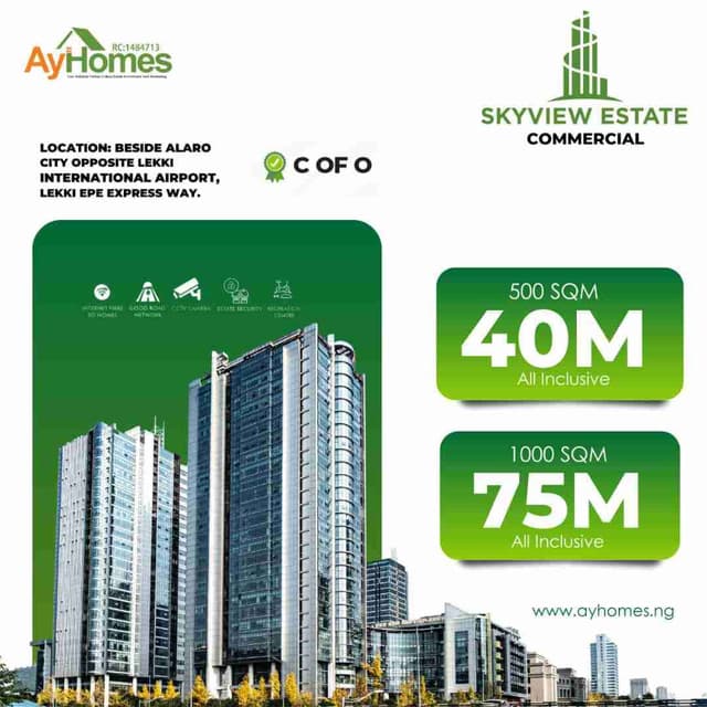 SKYVIEW CITY COMMERCIAL BESIDE ALARO CITY, ALONG LEKKI-EPE EXPRESSWAY LAGOS*