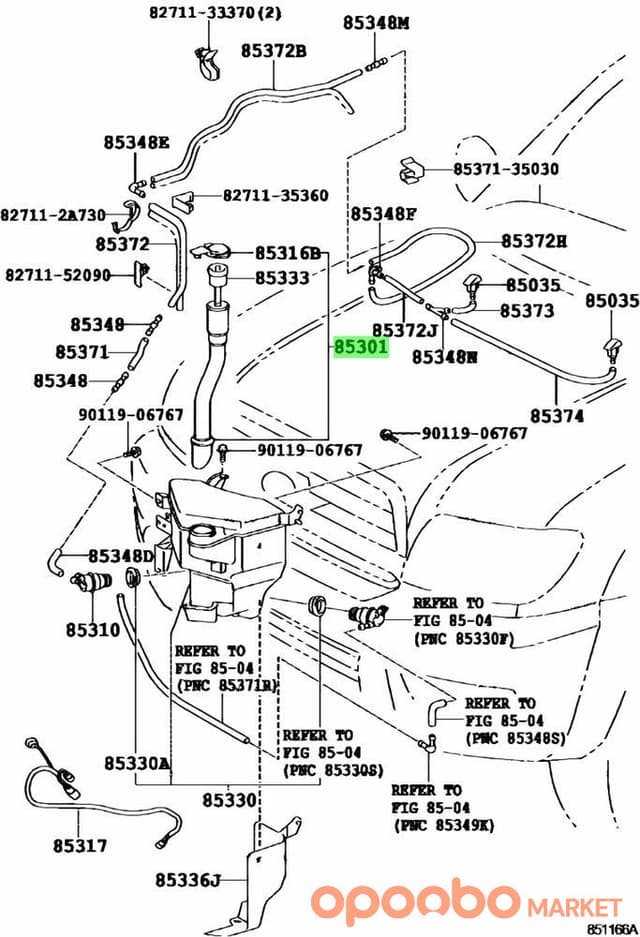 TOYOTA INLET Sub-assy, 85301-60040-LPN