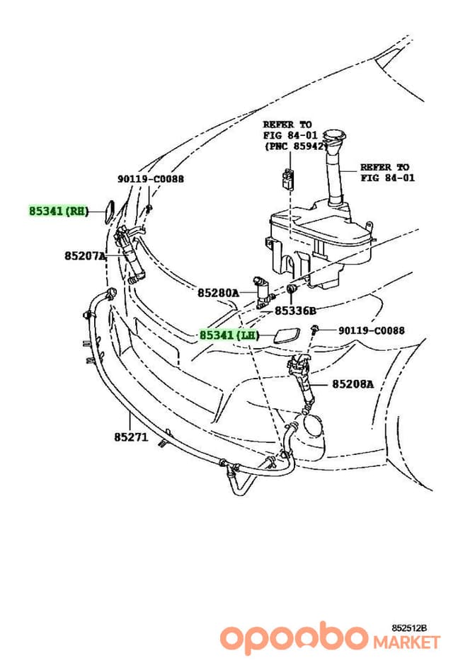 TOYOTA COVER HEADLAMP 85354-05902