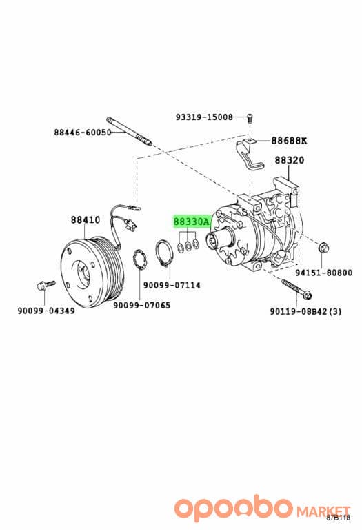TOYOTA WASHER 88335-14020