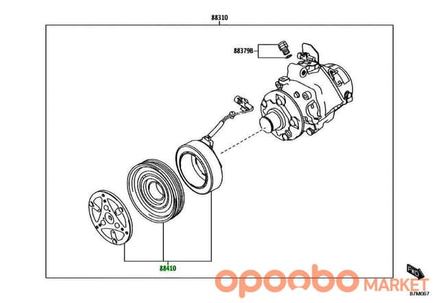 TOYOTA MAGNET CLUCH 88410-WC001