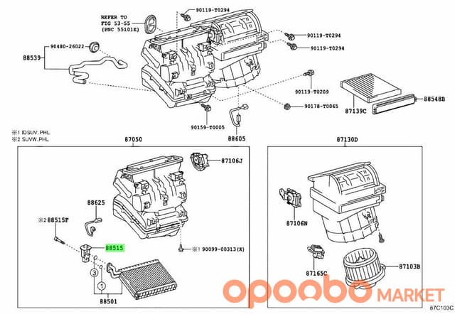 TOYOTA Valve, REAR COOLING UNIT EXPANSION 88515-0K570