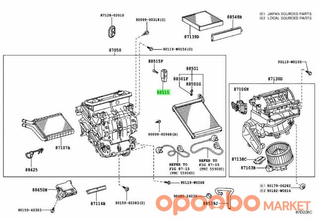 TOYOTA Valve, Expansion, 88515-68010