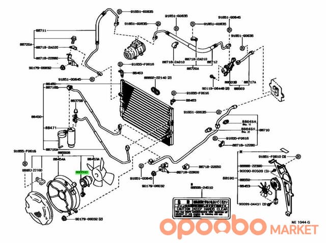 TOYOTA MOTOR ASSY, BLOWER 88550-36130