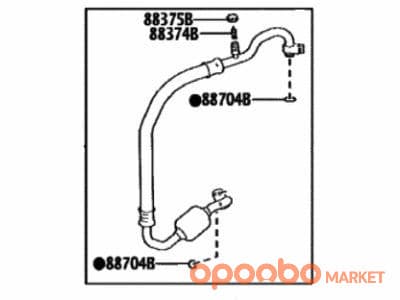TOYOTA HOSE Sub-assy, SUCTI 88704-0K231