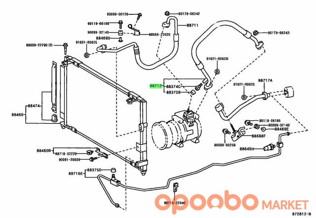 TOYOTA Hose, SUCTION 88712-2F161