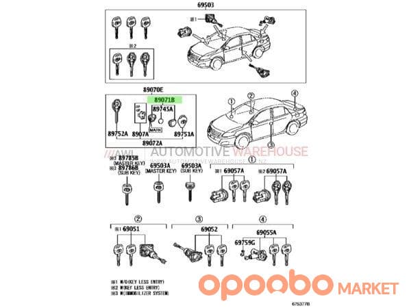 TOYOTA TRANSMITTER 89071-28040