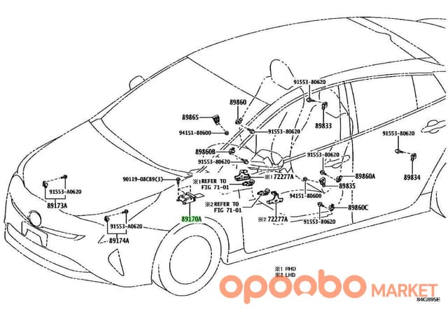 TOYOTA SENSOR ASSY, AIR BAG 89170-33800