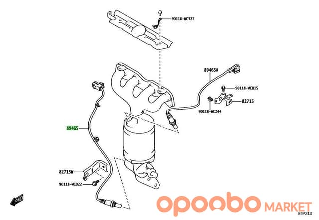 TOYOTA Sensor, OXYGEN 89465-WC013