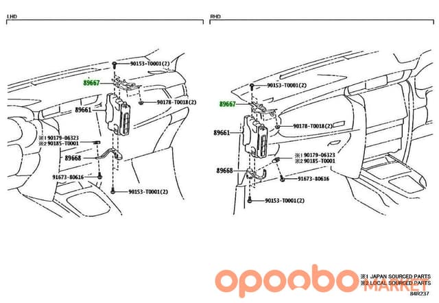 TOYOTA Bracket, ENGINE 89667-26151
