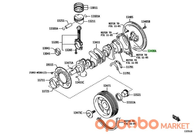 TOYOTA Bearing(for Crankshaft) 90118-WC308