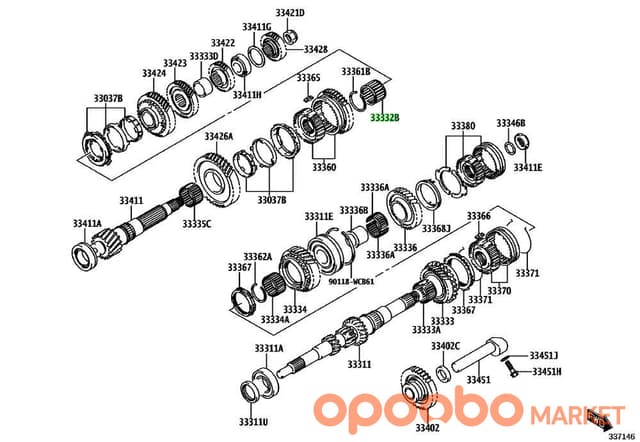 TOYOTA GASKET Kit, OVERHAUL 90118-WC632