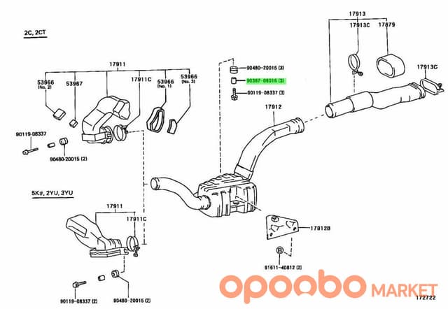 TOYOTA COLLAR 90387-08016