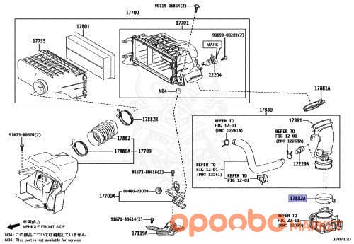 TOYOTA STD PARTS REF ART 90460-92002