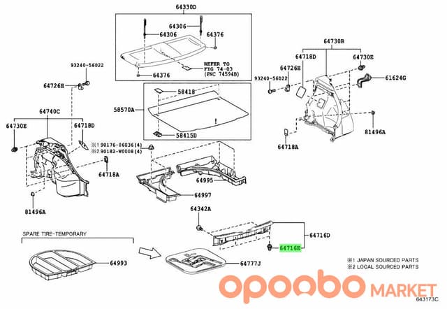 TOYOTA CLIP 90467-W0009