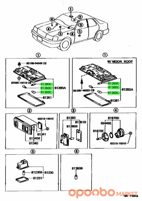 TOYOTA BULB 12v,10w 99132-12100